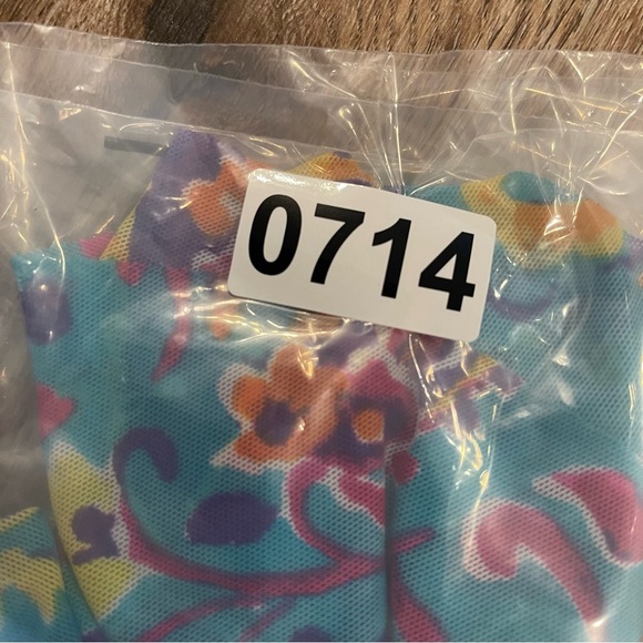 Vtg Y2K Ralph Lauren Swim Tie Skirt Cover Up Women’s Med Blue Floral Mesh Beach - Picture 7 of 8